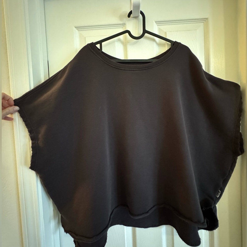 PACT 2 Piece SET- 100% Organic Cotton Charcoal color OS Top and SMALL Bottom